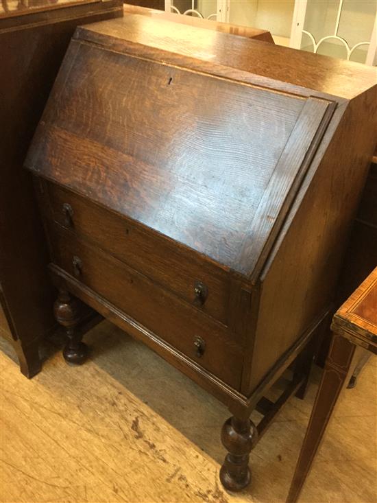 Small oak bureau